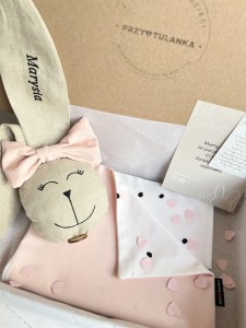 Przytulanka Królik - Kropeczki Brzoskwiniowy Róż