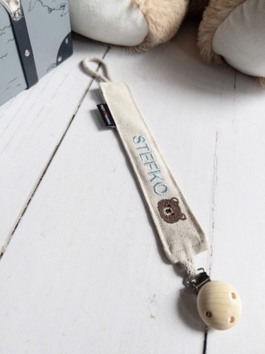 Lniana zawieszka do smoczka lovi